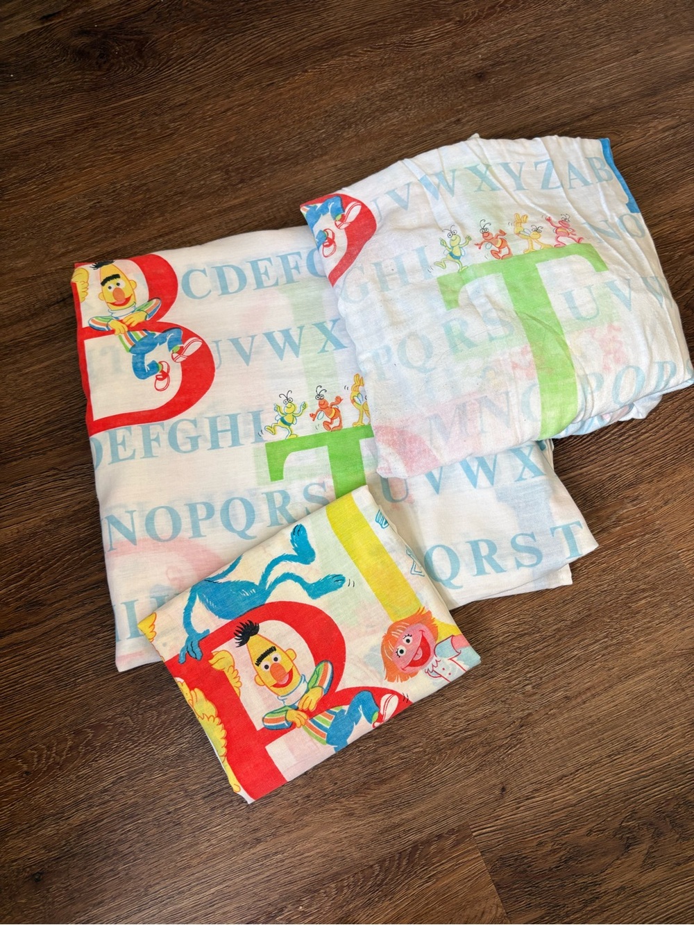 Vintage 3 Piece Sesame Street Twin Size Sheet Set by Steven’s Muppets Inc